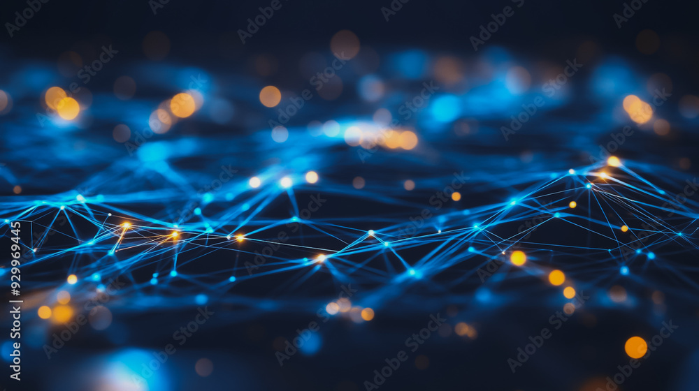 Abstract business connection of lines from nodes It is connected to endless nodes and represents the innovation of communication in the network. Abstract business connection of lines from nodes It is connected to endless nodes and represents the innovation of communication in the network.