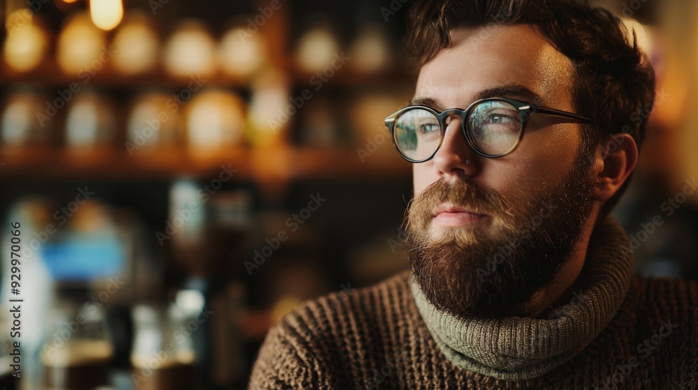 Thoughtful Man in Brown Sweater Thoughtful Man in Brown Sweater