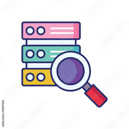 Data Tracking icon vector stock illustration
