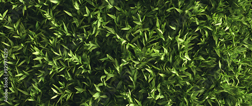 "Seamless Green Grass Texture with Individual Blades"