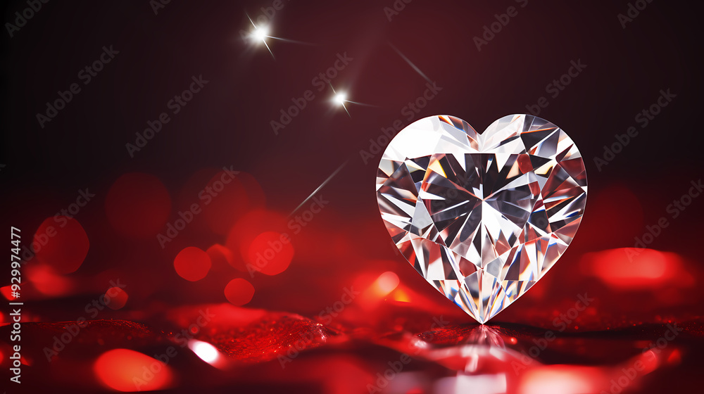 Heart-shaped diamond, symbol of love Heart-shaped diamond, symbol of love