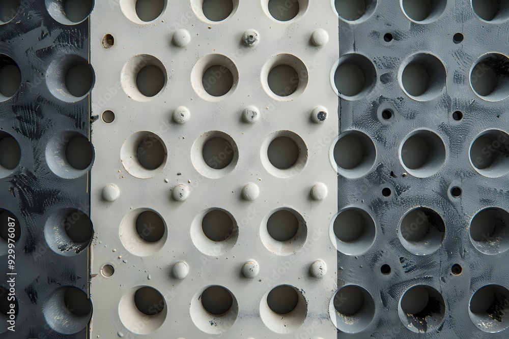 Abstract Pattern of Holes in Metal Surface. Abstract Pattern of Holes in Metal Surface.