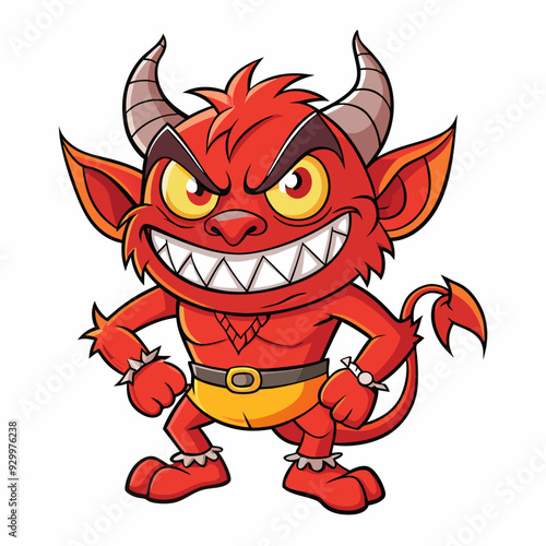 cartoon vector character devil demon