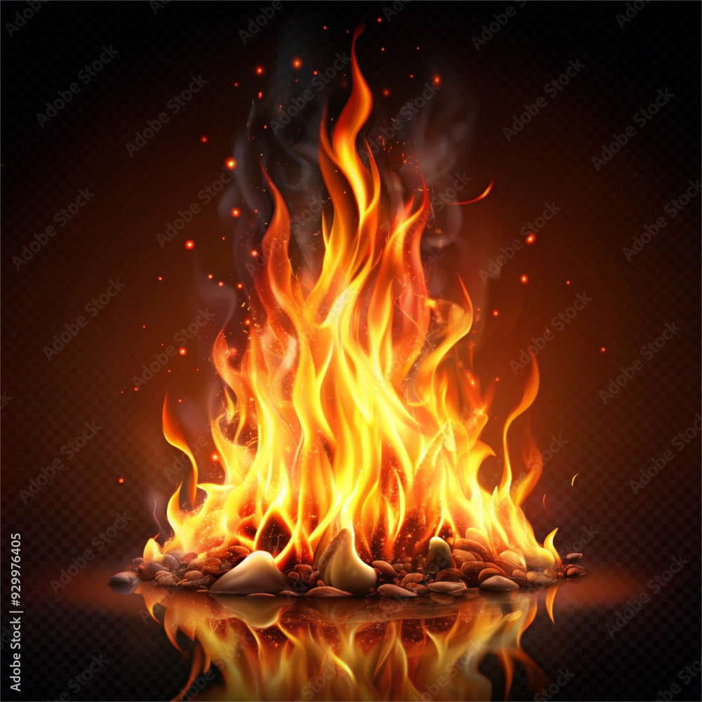 Fototapeta premium fire in the dark