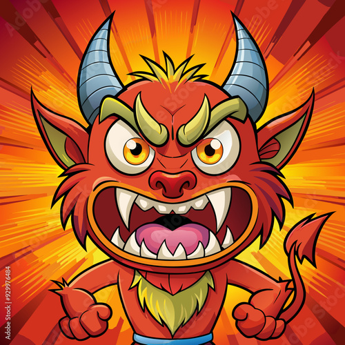 cartoon vector character devil demon