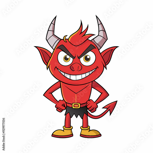 cartoon vector character devil demon