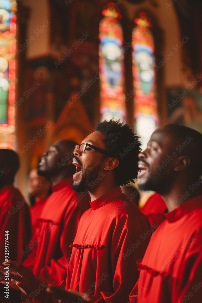 custom made wallpaper toronto digitalGospel choir group singing in identical tunics in a church. Christian gospel singers praising Lord Jesus Christ in the church choir.