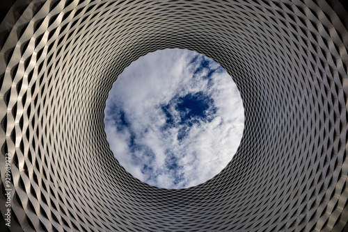 modern architecture with roof of basel exhibition centre switzerland