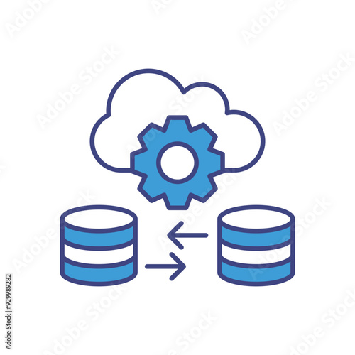 Data Replication icon vector stock illustration
