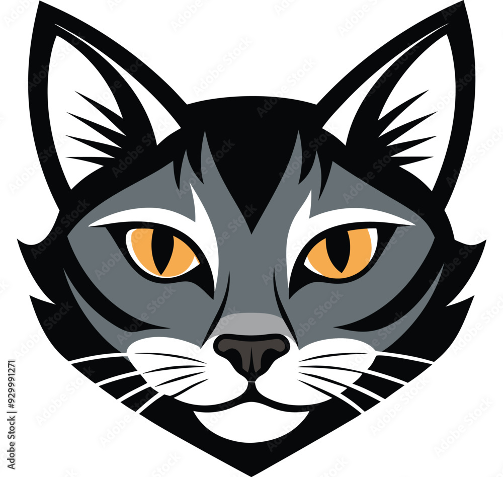 Cat head vector art illustration Cat head vector art illustration