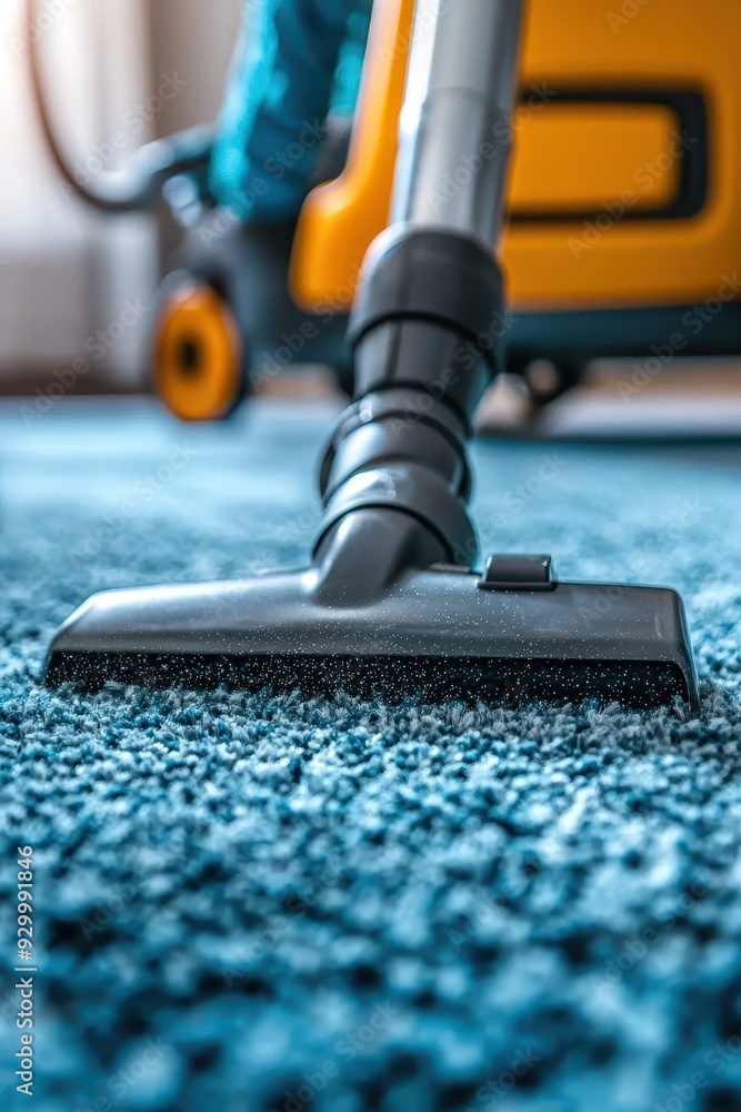A carpet cleaning process with an industrial extractor A carpet cleaning process with an industrial extractor