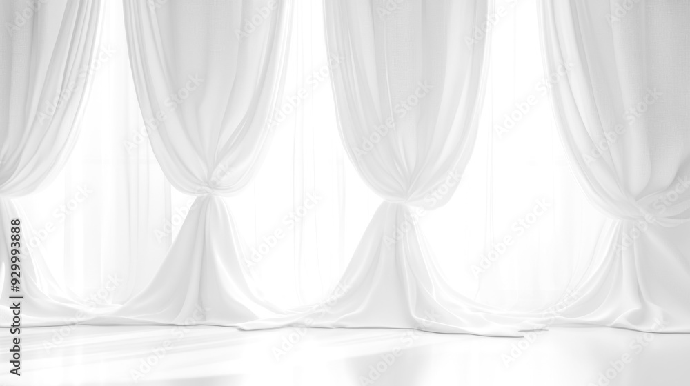 Soft white curtains background for graphic design or wallpaper. Soft white curtains background for graphic design or wallpaper.