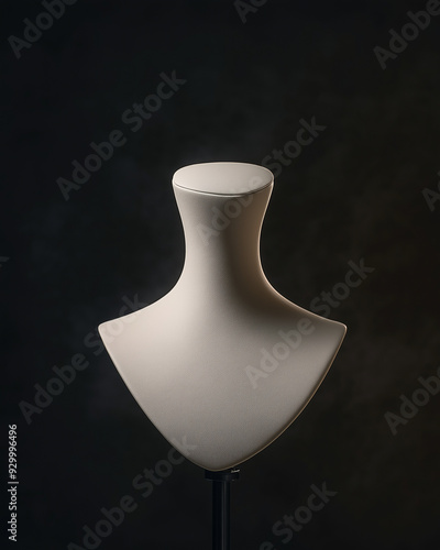 Minimalist White Jewelry Mannequin Display