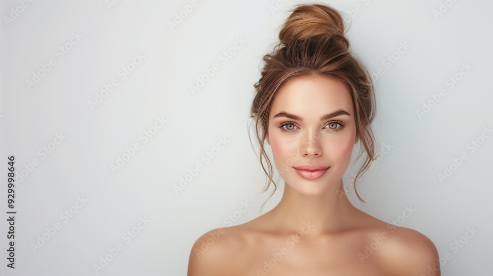 A beautiful young woman with a flawless complexion, radiating elegance and simplicity, with a serene expression and soft features. A beautiful young woman with a flawless complexion, radiating elegance and simplicity, with a serene expression and soft features.