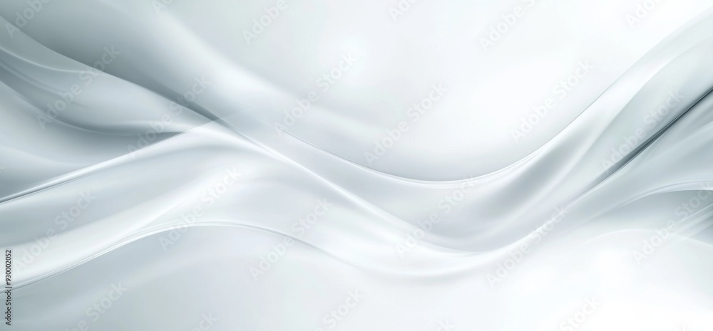 Fototapeta premium Abstract white background with soft lines and curves, featuring a light gray color and a diffused effect, creating an elegant and fluid atmosphere ideal for creative projects and presentations.