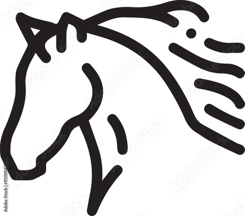 Horse icon symbol vector image Illustration