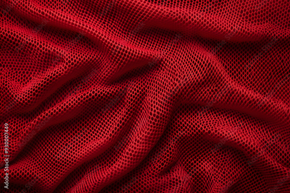 sports clothing fabric football jersey texture top view red color sports clothing fabric football jersey texture top view red color