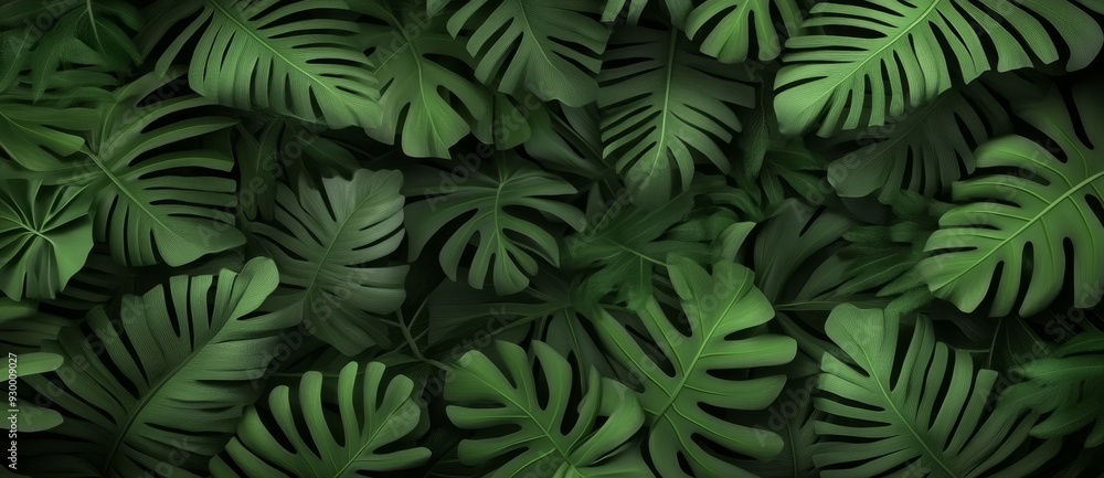 Plants with thick foliage seen up close. Plants with thick foliage seen up close.