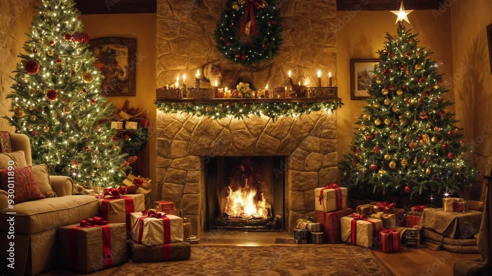 Christmas by the fireplace Christmas by the fireplace