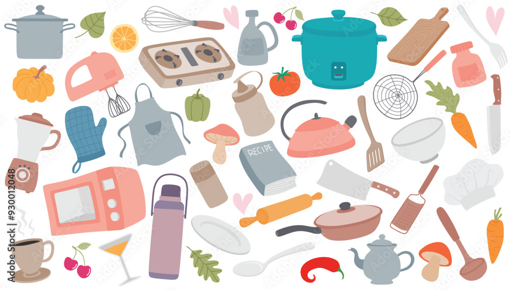 Kitchenware utensil tool set. vector illustration Kitchenware utensil tool set. vector illustration