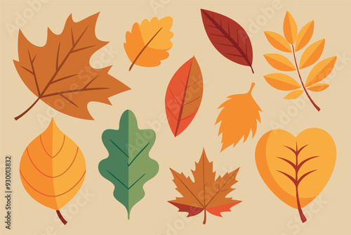 autumn leaves seamless pattern