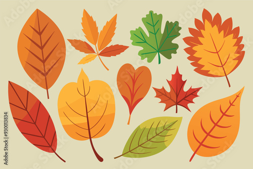 autumn leaves seamless pattern