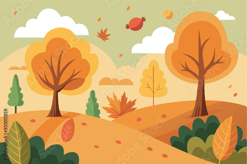 autumn landscape with trees