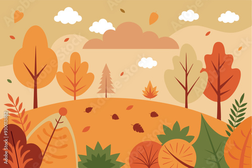 autumn landscape with trees