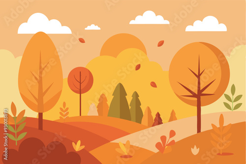 autumn landscape with trees