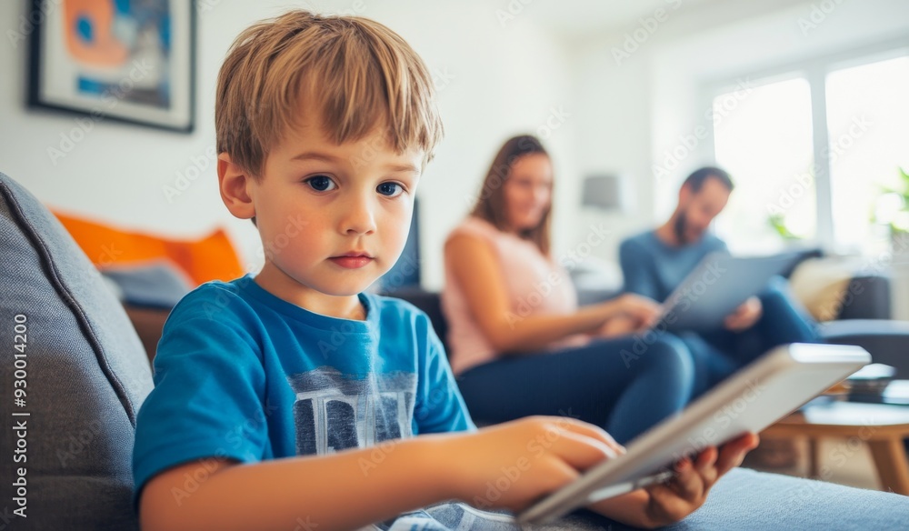 Children on the floor with tablets in the living room, watching videos and playing games online with parents. Technology, internet, and children playing on carpet with mobile apps at the same time. Children on the floor with tablets in the living room, watching videos and playing games online with parents. Technology, internet, and children playing on carpet with mobile apps at the same time.