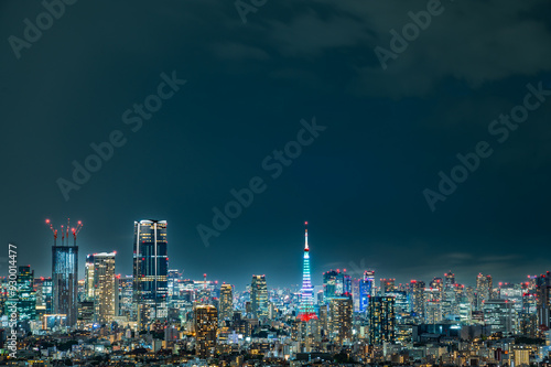 Wallpaper Mural 日本の首都東京の夜景 Torontodigital.ca