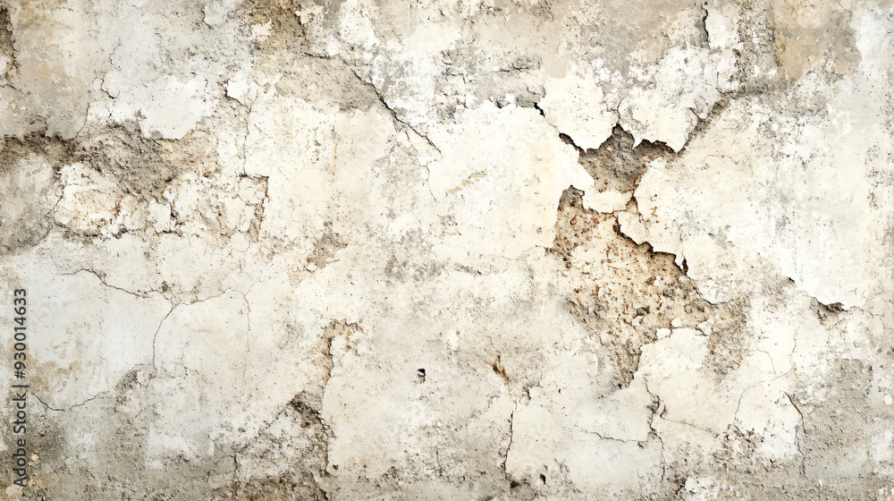Cracked Concrete Wall. Cracked Concrete Wall.