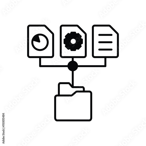 Data Collection icon vector stock illustration