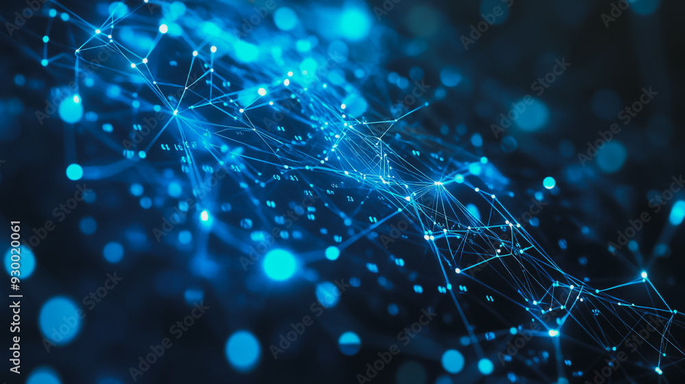 Abstract business connection of lines from nodes It is connected to endless nodes and represents the innovation of communication in the network. Abstract business connection of lines from nodes It is connected to endless nodes and represents the innovation of communication in the network.