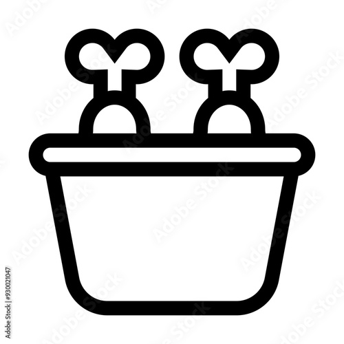 Chicken Budget Icon in Flat Style Suitable for Web, Apps, Presentation, or Printable Meanings