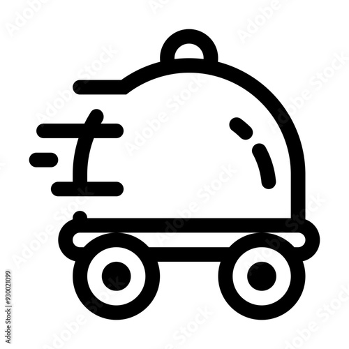 Food Delivery Icon in Flat Style Suitable for Web, Apps, Presentation, or Printable Meanings