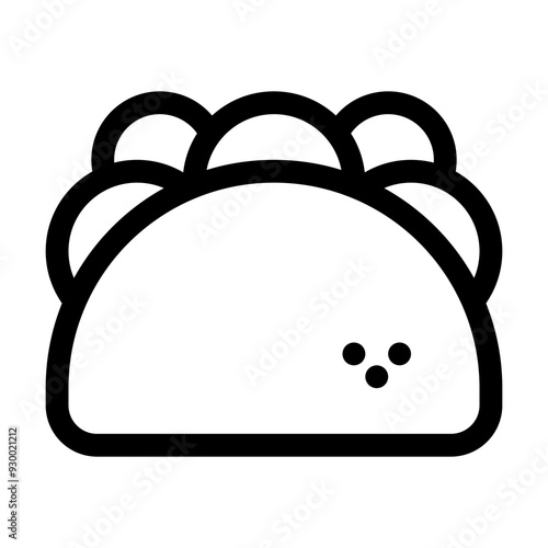 Taco Icon in Flat Style Suitable for Web, Apps, Presentation, or Printable Meanings