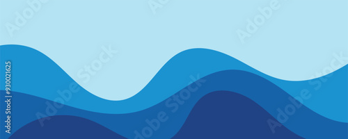 Abstract blue wave background