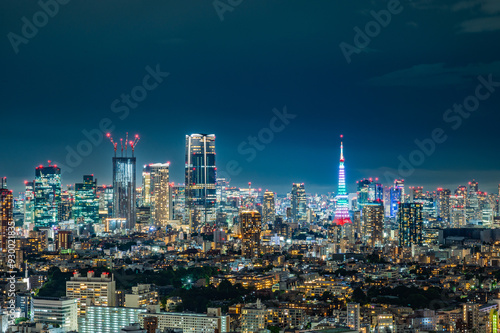 日本の首都東京の夜景