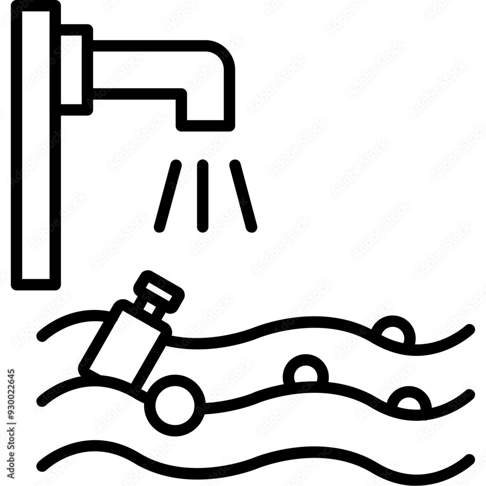Polluted Water Icon Polluted Water Icon