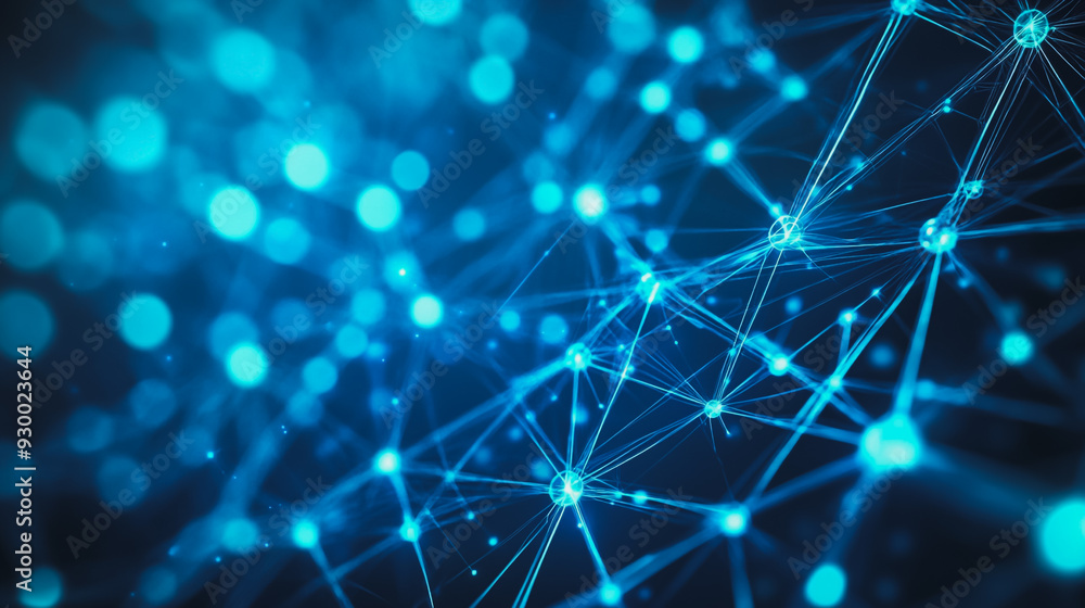 Abstract business connection of lines from nodes It is connected to endless nodes and represents the innovation of communication in the network. Abstract business connection of lines from nodes It is connected to endless nodes and represents the innovation of communication in the network.