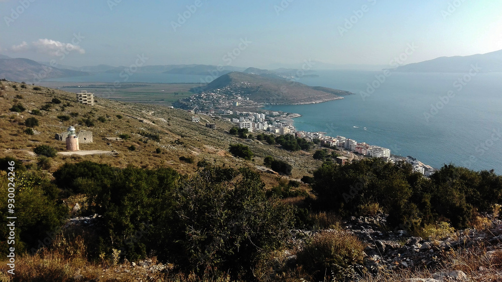 a hill in Albania overlooking the sea a hill in Albania overlooking the sea