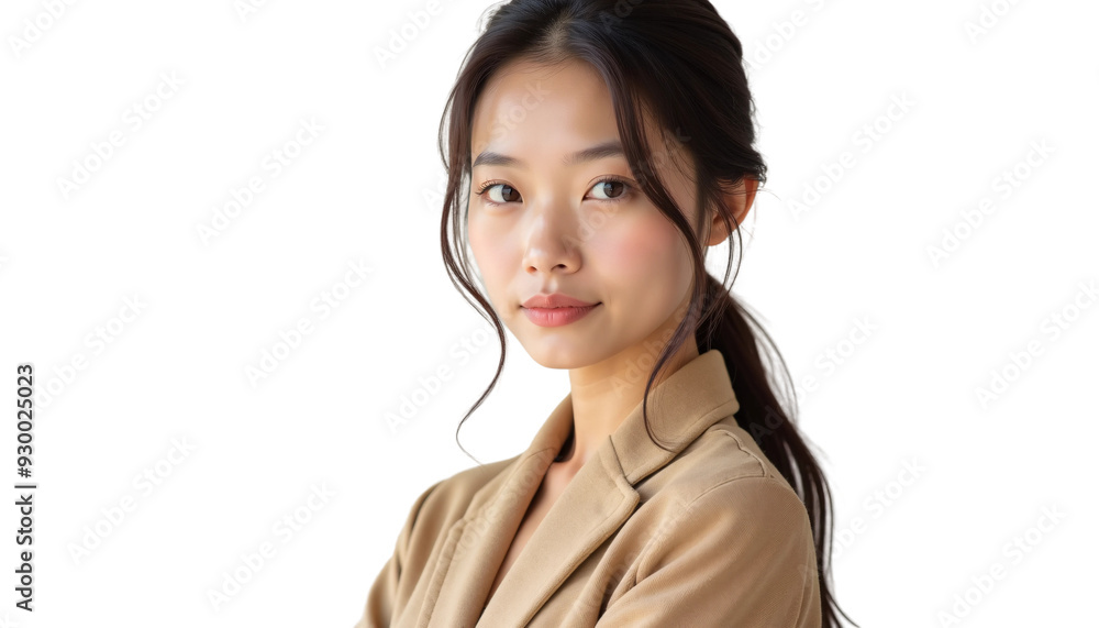 Portrait of a Tibetan Woman Isolated on Transparent or White Background for Beauty Product Promotion Closeup Shot in Pose Portrait of a Tibetan Woman Isolated on Transparent or White Background for Beauty Product Promotion Closeup Shot in Pose