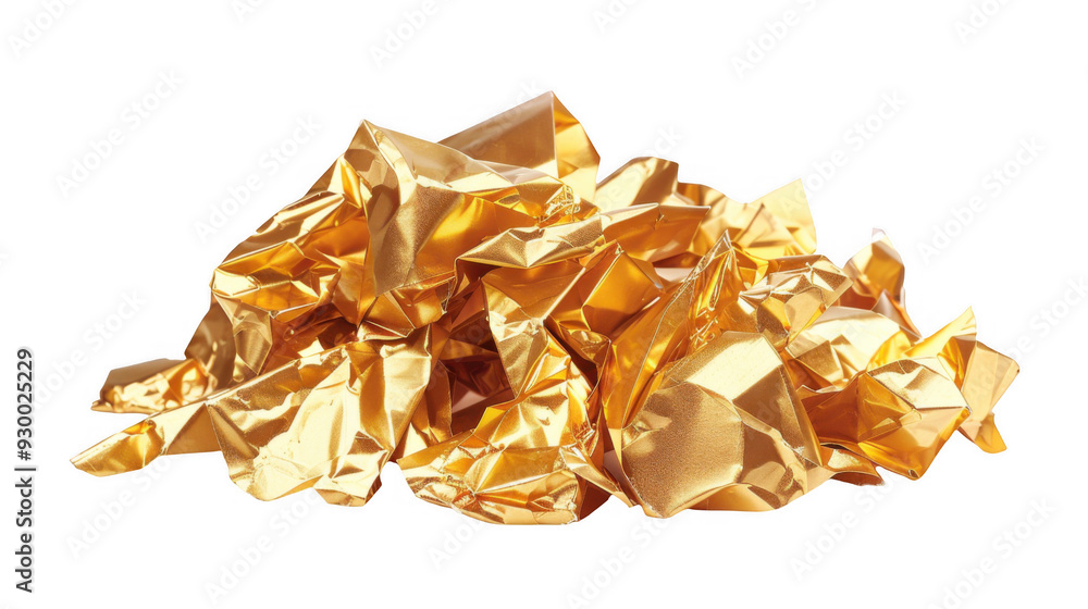 Pile of Crumpled Golden Foil Pile of Crumpled Golden Foil