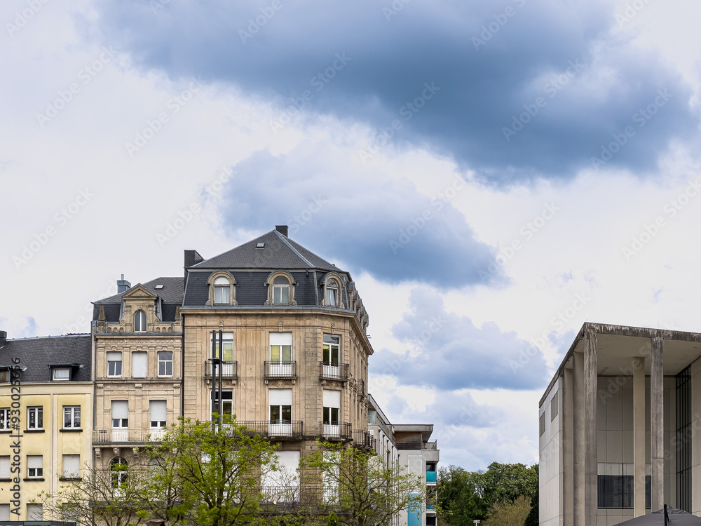 Street view of downtown Esch-sur-Alzette, Luxembourg Street view of downtown Esch-sur-Alzette, Luxembourg