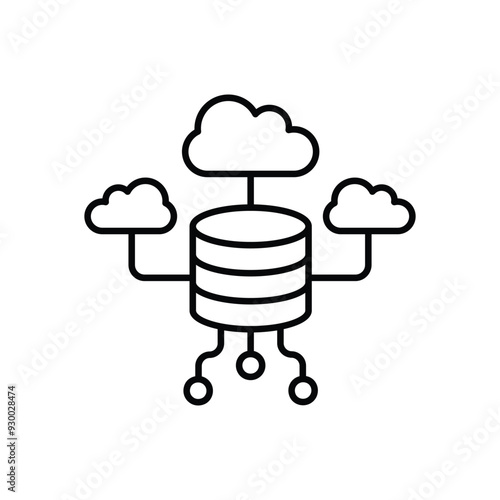 Data Aggregation icon vector stock illustration