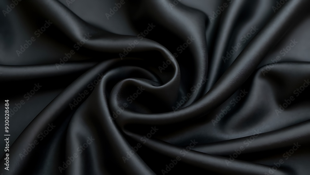 Fototapeta premium Abstract luxury black fabric cloth texture background.