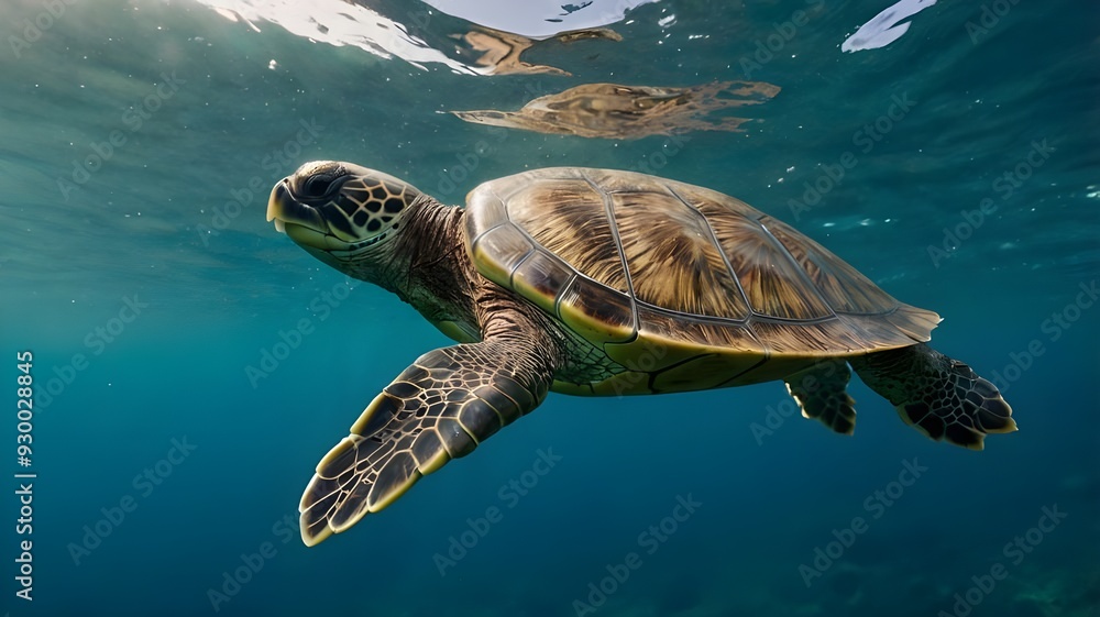 Fototapeta premium turtle swimming
