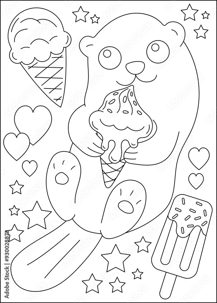 beaver coloring book page beaver coloring book page
