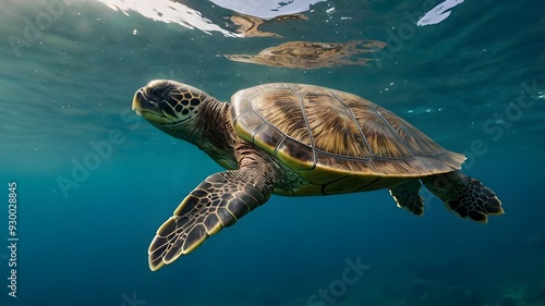 turtle swimming